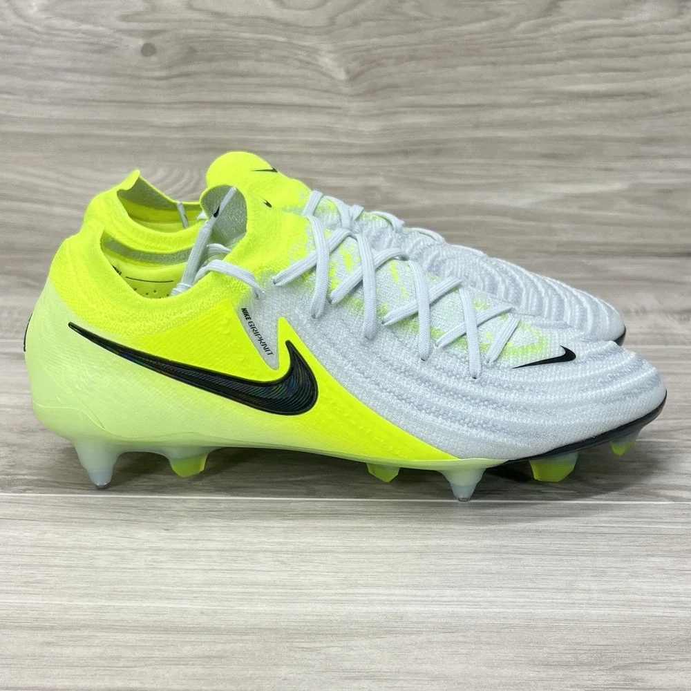 Nike Phantom GX II Elite SG Pro Yellow Soccer Cleats HF4356-003 Men's Size 10